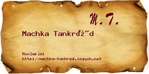Machka Tankréd névjegykártya